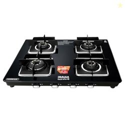 INALSA Premium Slim Gas Stove 4 burners Glasstop 77cm|6Yr Warranty on