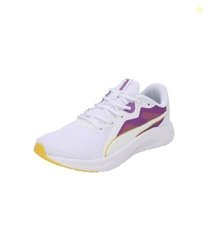 Puma Womens Seriah WNS White-Ultraviolet-Pel Yellow Running Shoe - 6 U
