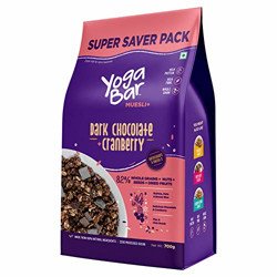 Yogabar Wholegrain Breakfast Muesli - Dark Chocolate and Cranberry, 70