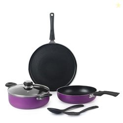 Cello Prima Multipurpose Non-Stick Cookware Set  6 Pieces | Aluminium
