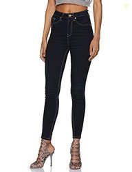 Amazon Brand - Symbol Women's Skinny High Rise Jeans (SS19DNM002F_Navy