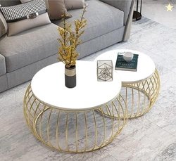 AALIYA MART Modern Round Coffee Table Sets - Stacking Nesting Table wi
