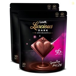 LuvIt. Luscious Dark Love Delights-Heart Shaped Chocolate Bars|Valenti
