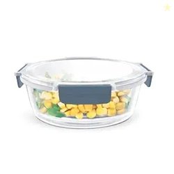 Signoraware Shut N Seal Borosilicate Glass Round Container | Airtight