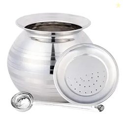 Stainless Steel Rice Pot/Rice Strainer/Pongal Pot/Gundu/Cooker/Handi w