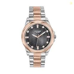 Sonata Poze 7 Analog Black Dial Rose Gold Sheet Metal Strap Watch for