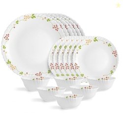 Cello Opalware Dazzle Series Secret Garden 18 Piece Dinner Set Serving