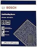 Bosch Professional Hand Sanding Sheet For General Purpose, 230 X 280 mm Grit 180, Pack Of 100