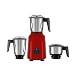 Atomberg Xiana 750 Watt Mixer Grinder | 3 Multipurpose Stainless Steel Jars | Coarse Mode for Silbatta-like Textures | Powerful Intelligent Motor | Easy Fault LED Indication | Fiery Red
