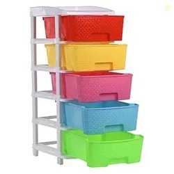 Kuber Industries 5-Layer & 92 Ltr Plastic Drawer Storage Organiser | M