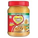 Saffola Peanut Butter with Jaggery, Crunchy 850 gm | High Protein Peanut Butter | No Refined Sugar