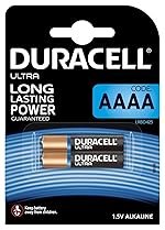 Duracell MX2500 Batteries Alkali LR 61 AAAA 2 x Blister LR 61 D AAAA 2-BL