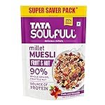 Tata Soulfull Millet Muesli, Fruit & Nut, 700 g, With 20% Crunchy Millets, 90% Whole Grains, Source of Protein, High in Fibre, Contains Ragi, Jowar & Bajra
