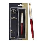Parker Galaxy Standard Gold Trim Ball Pen| Red Body Color| Ink Color – Blue | Perfect For Corporate Use | Elite Pen For Professionals