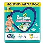 Pampers Complete Skin Comfort Pants| Pant style Diaper Medium, 152 count| Anti-Rash blanket lotion with Vit E and Aloe Vera | All night protection with leak proof technology( 76 Count, Pack of 2)