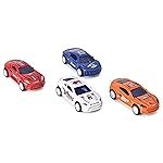 TOYTALES Pull Back Mini Racing Car Set for Kids â Set of 4 Colorful Friction Powered Sports Cars, Battery-Free Toy Vehicles for Boys & Girls (3+ Years)