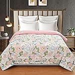 ohelloÂ® Printed Reversible 220 GSM Quilted Lightweight Comforter or Quilted Blanket for Double Bed | Soft AC Comforter | Pack of 1, Size 90 x 90 Inches (Comforter_010.1)