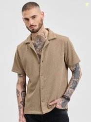Snitch Men Relaxed Boxy Opaque Casual Shirt