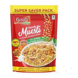 Kwality Crunchy Muesli Almonds, Raisins and Honey - No Added Refined S