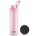 PEXPO Aqua Sip 900 ISI Certified Stainless Steel Sipper Water Bottle – 800ml | Single Wall Fridge Bottle | Easy to Carry Handle | For Home, Office, Gym, School, Trekking – Baby Pink