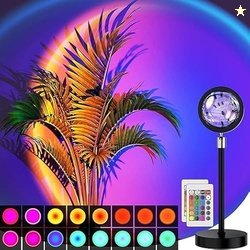 REFULGIX 16-Color 360 Rotating Sunset Projection Lamp with Remote | Ro