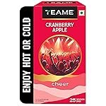 TE-A-ME Cranberry Apple Tea – 25 Tea Bags | Fruit Tea Bags | Non Caffeine | Sugar Free