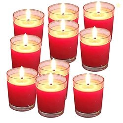Pure Source India Scented Rose Candles, Pack of 12, Hand Pored in Glas