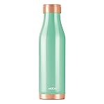MILTON Copper Charge Water Bottle, 930 ml, Green | Lacquer Coating, Curved Bottle | Diwali | Festive | Gifting | Yoga | Home | Kitchen | Vedic