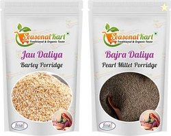 Seasonal Kart Homemade Jau Dalia Barley Daliya 400gm and Bajra Daliya