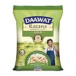 Daawat Rozana Gold Basmati Rice 5Kg| For Everyday Consumption| Cooked Grain Upto 15mm*| Naturally Aged
