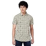 Spykar Men’s Cotton Printed Full Sleeve Regular Fit Shirt