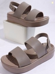 JUMPLITE Women Flats Sandal(Brown , 8)