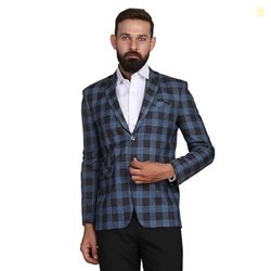 TAHVO Tweed Check Men Suit (Grey, 44)