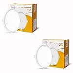 wipro Garnet 10W Wave CCT Round Panel | Colour Changing Panel | Warm White, Neutral White, Cool White | Slim Border & Sleek Design | Recessed Downlighter for False Ceiling |Cutout 130mm| Pack of 2