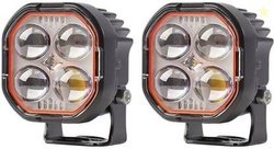 WESSER Motorcycle and Car 4 Led Projector Fog Light 5 Mode White, Yell
