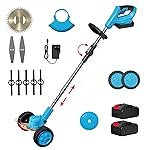 Lifelong Cordless Grass Cutter 21V | 25cm Cutting Width | 2-in-1 Lawn Mower & Trimmer | 2X Rechargeable Battery | Adjustable Height | Wheels & Foldable Handle | Heavy-Duty Blades | Garden & Farm Use