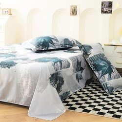 Story@Home 240 Tc Bedsheet for Double Bed Queen Size 240Tc Satin Finis