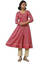 Libas Womens Printed Viscose A-Line Kurta for Women