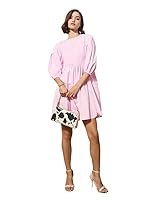 barcino Pink Poplin Smocked Gathered Dress