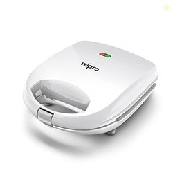 Wipro Vesta BS101 700 Watt Premium Sandwich Maker cum Toaster, White,