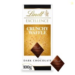 Lindt Excellence Crunchy Waffle Dark Chocolate Bar, 3.53 oz  100 g