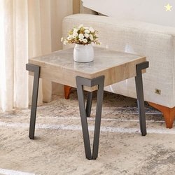 Home Centre Helios Julian Sintered Stone End Table - Grey