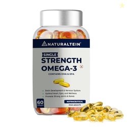 NATURALTEIN Omega 3 Fish Oil  1000mg per Softgel | 60 Capsules | 180mg