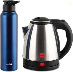 cello Quick Boil Lifestyle Kettle 1.5 L + Sippa 1000 ML Stainless Stee