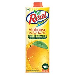 Real Alphonso Mango Fruit Juice-1L | Rich In Vitamin C | No Added Pres