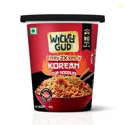 WickedGud Korean Cup Noodles, Fiery 2X Spicy, 69 g | Healthy Noodles |