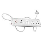 Portronics Power Plate 11, 1500W Extension Board with 4 Power Sockets, Overload Protection, Eco-Friendly, 2M Cord Length, Multi Plug for Home Appliances & Office(Black)