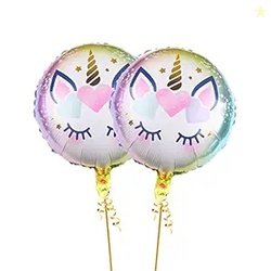 AMFIN (Pack of 2) 17 Inch Happy Birthday Round Foil Balloons/Happy Bir