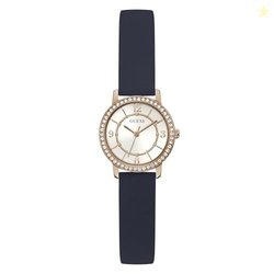 GUESS Silicone Women Ladies 25Mm Analog Watch - Navy Strap White Dial