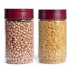 HomeWiz 1500ml Airtight Kitchen Storage Container Set (Set of 2) | 2 x 1500 ML | BPA-Free, Durable Plastic for Dry Food, Pulses, and Spices | Stackable, Shatterproof & Space-Saving Design, Multicolor